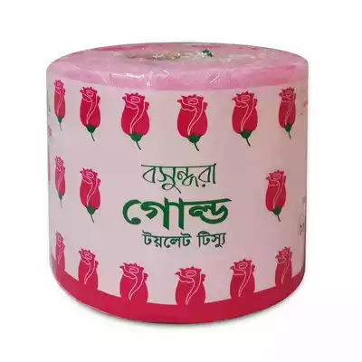 ১ পিস-বসুন্ধরা গোল্ড টয়লেট টিস্যু / 1 Pcs-Bashundhara Gold Toilet Tissue