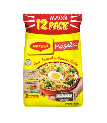১২ প্যাকেট-নেসলে ম্যাগি ২ মিনিট নুডলস মশলা / 12 pack-Nestle Maggi 2-Minute Noodles Masala